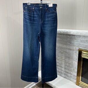 J. Crew '96 Denim Trouser High Rise Wide Flare Leg Blue Jeans 31 NWT